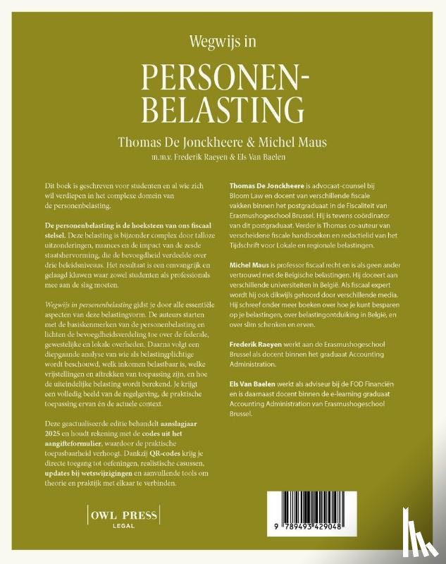 Maus, Michel, Jonckheere, Thomas De - Wegwijs in personenbelasting
