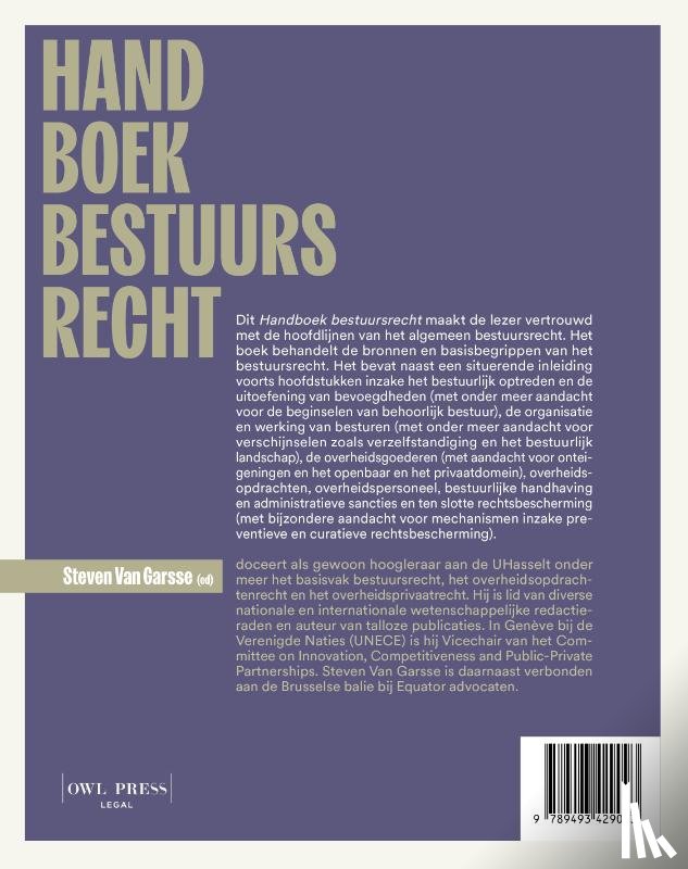 Van Garsse, Steven - Handboek bestuursrecht