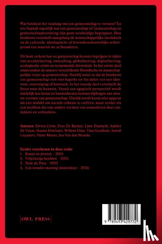 De Backer, Free, Meurs, Pieter, Van den Brande, Jan, Elias, Willem - Kunst en humanisme 5: De verbeelding van de gemeenschap