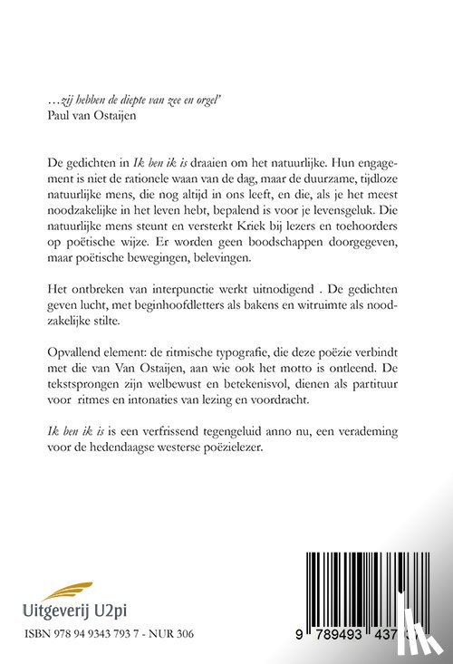 Kriek, Bartho - Ik ben ik is