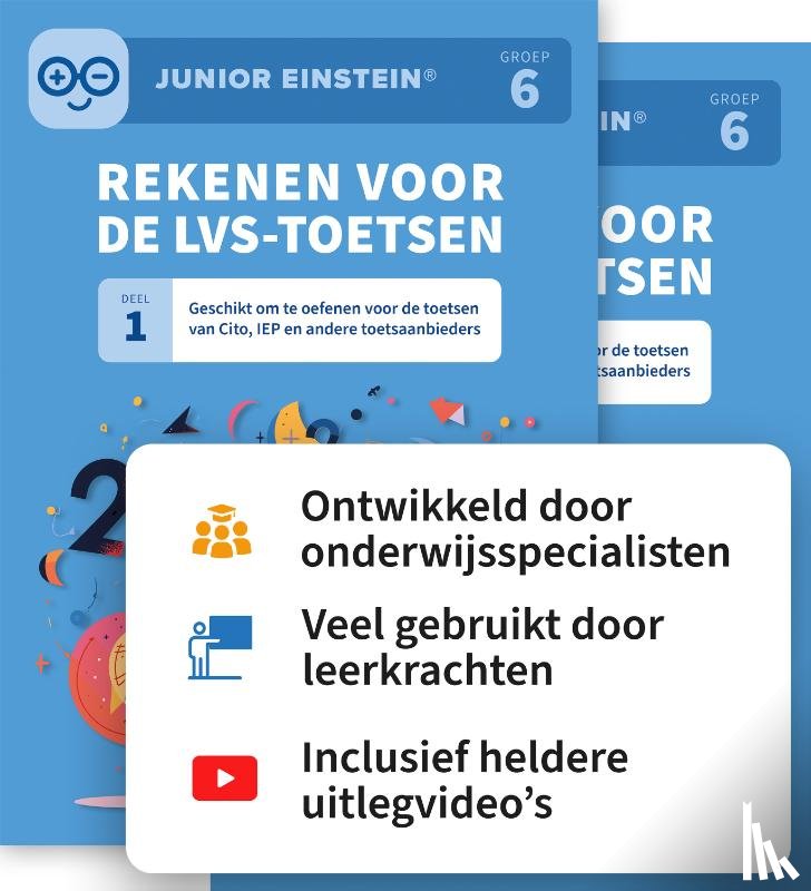  - Rekenen voor de LVS-toetsen set - Deel 1 en 2 - Groep 6 + Online video-uitleg