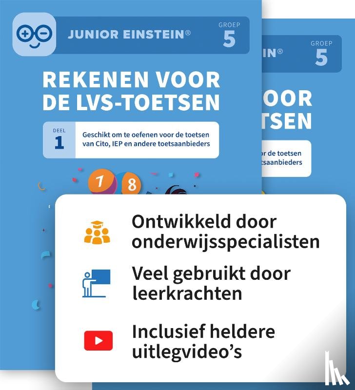 - Rekenen voor de LVS-toetsen set - Deel 1 en 2 - Groep 5 + Online video-uitleg