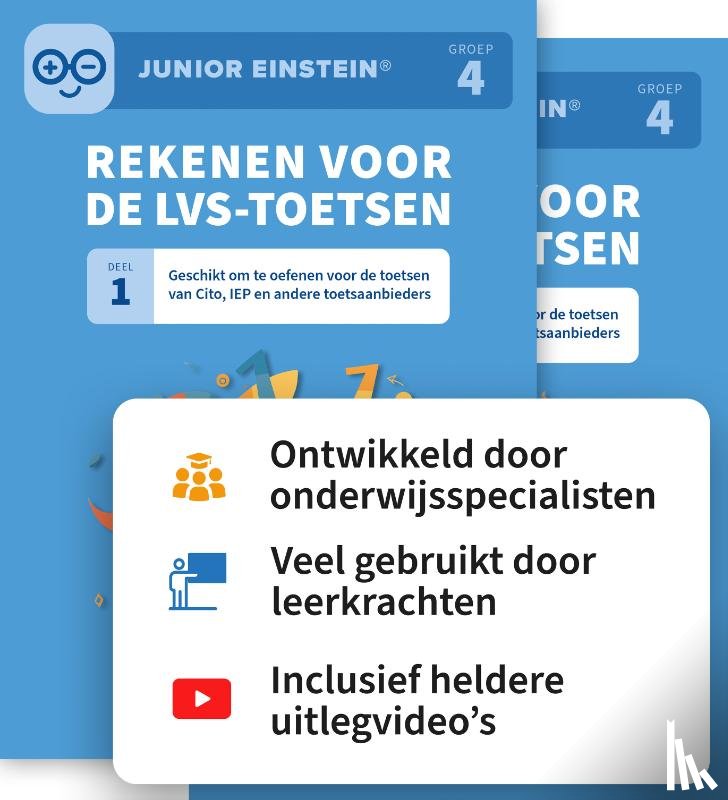 - Rekenen voor de LVS-toetsen set - Deel 1 en 2 - Groep 4 + Online video-uitleg