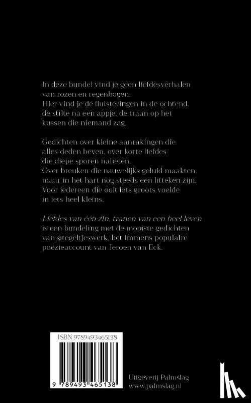 Van Eck, Jeroen - Liefdes van één zin, tranen van een heel leven