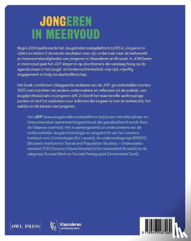 Lagaert, Susan, Hadermann, Emma, Pauwels, Fien, Pleysier, Stefaan, Put, Johan, Siongers, Jessy, Spruyt, Bram, Bradt, Lieve - JONGeren in meervoud