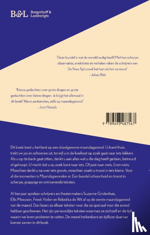 Grotenhuis, Suzanne, Meeusen, Ellis, Vielen, Freek, Wit, Rebekka de - Maandagavonden