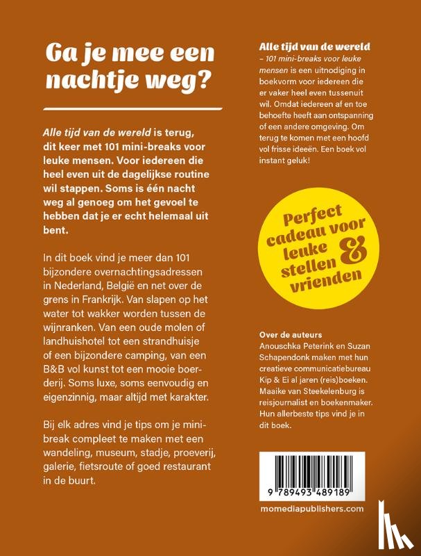 Steekelenburg, Maaike van, Schapendonk, Suzan, Peterink, Anouschka, Hamer, Petra de - 101 mini-breaks voor leuke mensen