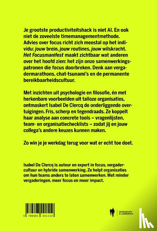 De Clercq, Isabel - Het focusmanifest
