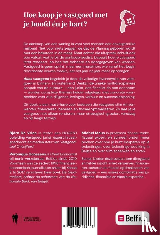 Maus, Michel, De Vriese, Björn, Goossens, Véronique - Alles over vastgoed. Van je eerste aankoop en financiering tot slim beheer en overdracht