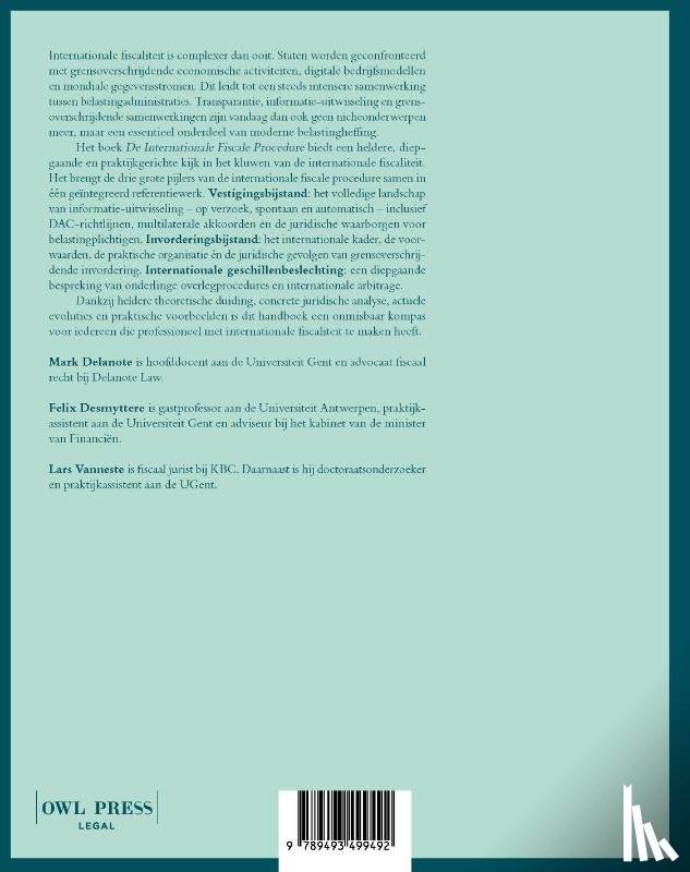 Delanote, Mark, Desmyttere, Felix, Vanneste, Lars - De internationale fiscale procedure