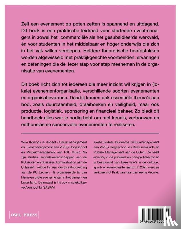 Konings, Wim, Godeau, Axelle - Handboek eventmanagement