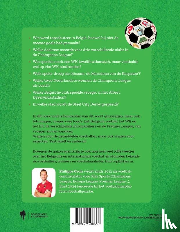 Crols, Philippe - Het grote voetbalquizboek