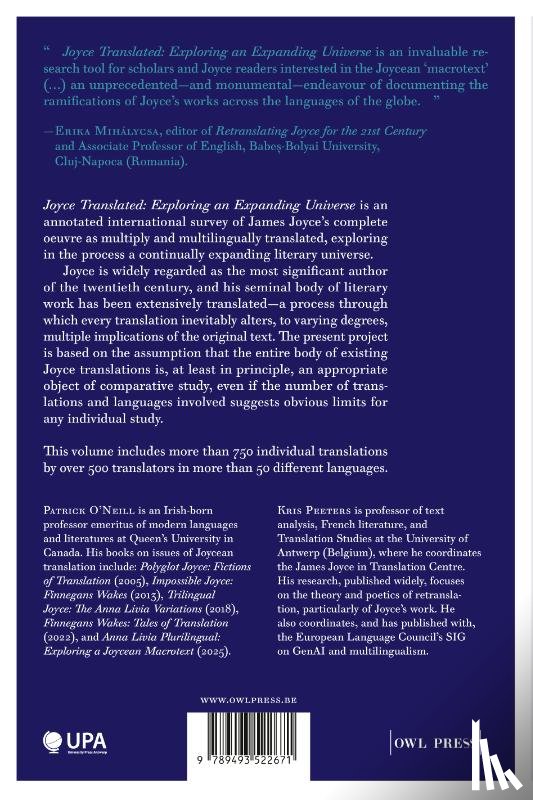 O'Neill, Parick, Peeters, Kris - Joyce Translated