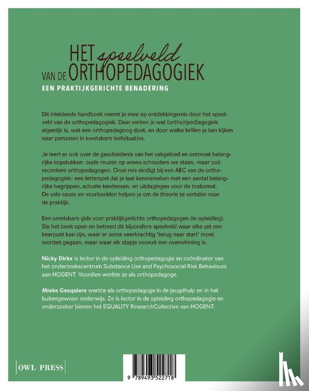 Gesquiere, Mieke, Dirkx, Nicky - Het speelveld van de orthopedagogiek