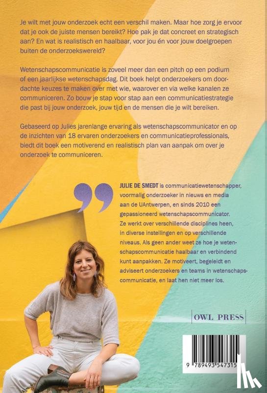 De Smedt, Julie - Wetenschapscommunicatie