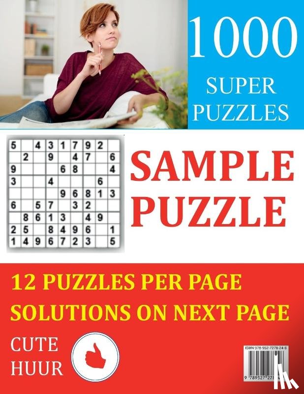 Huur, Cute - 1000 Sudoku Beginner to Easy Puzzles