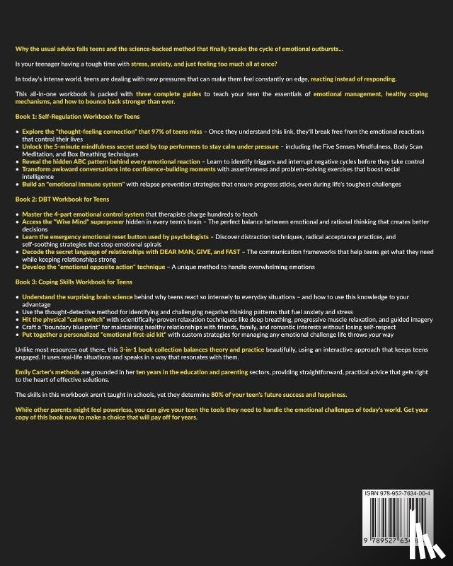 Carter, Emily - Self-Regulation, DBT and Coping Skills Workbook for Teens