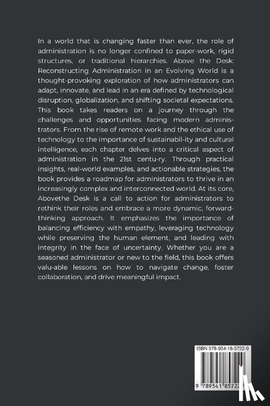Joseph, Emmanuel - Above the Desk, Reconstructing Administration in an Evolving World