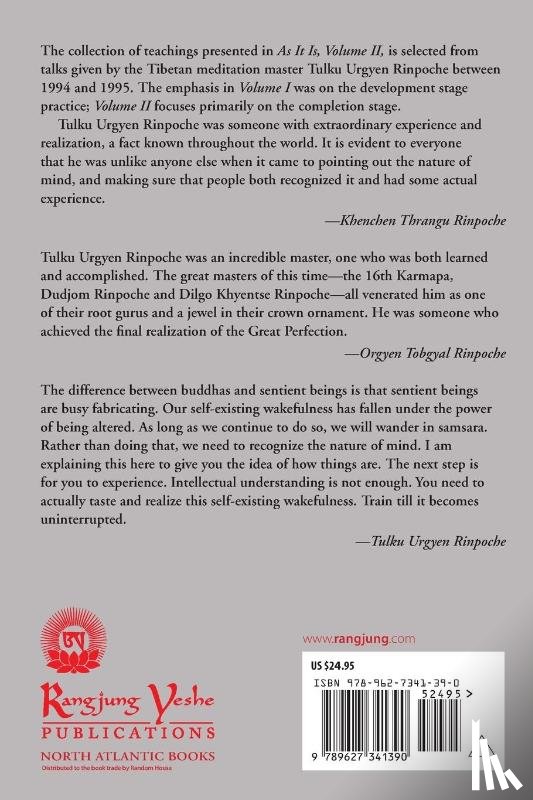 Rinpoche, Tulku Urgyen - As It Is, Volume II