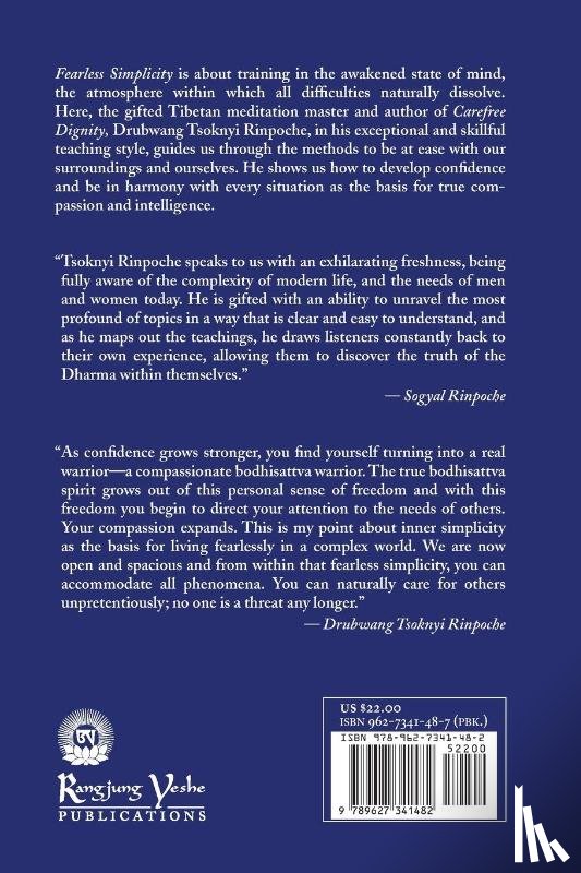 Rinpoche, Drubwang Tsoknyi - Fearless Simplicity