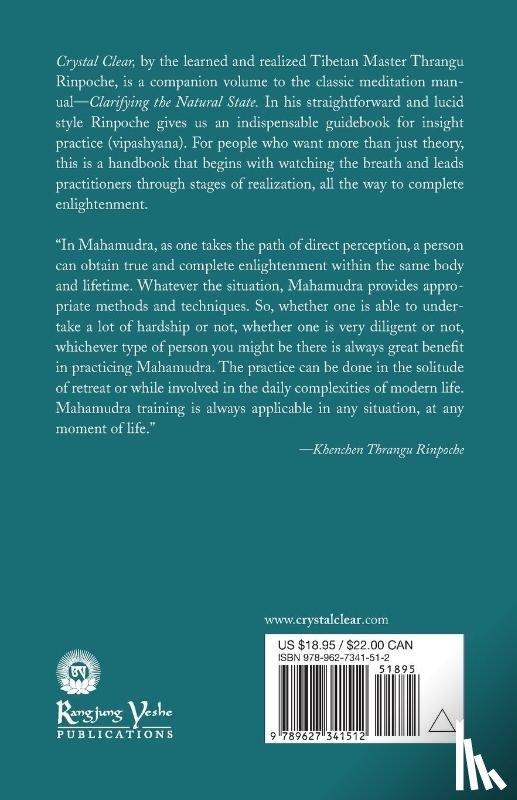 Rinpoche, Khenchen Thrangu - Crystal Clear