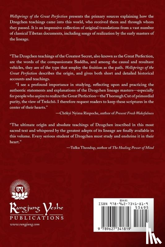 Kunsang, Erik Pema - Wellsprings of the Great Perfection