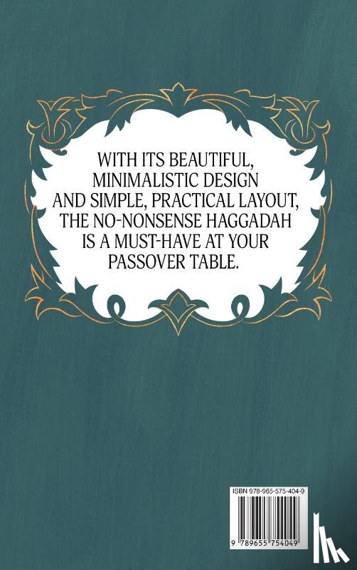 Milah Tovah Press - Haggadah for Passover - The No-Nonsense Haggadah