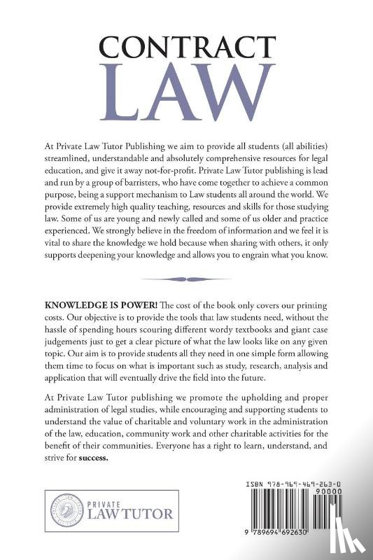 Private Law Tutor Publishing - Contract Law