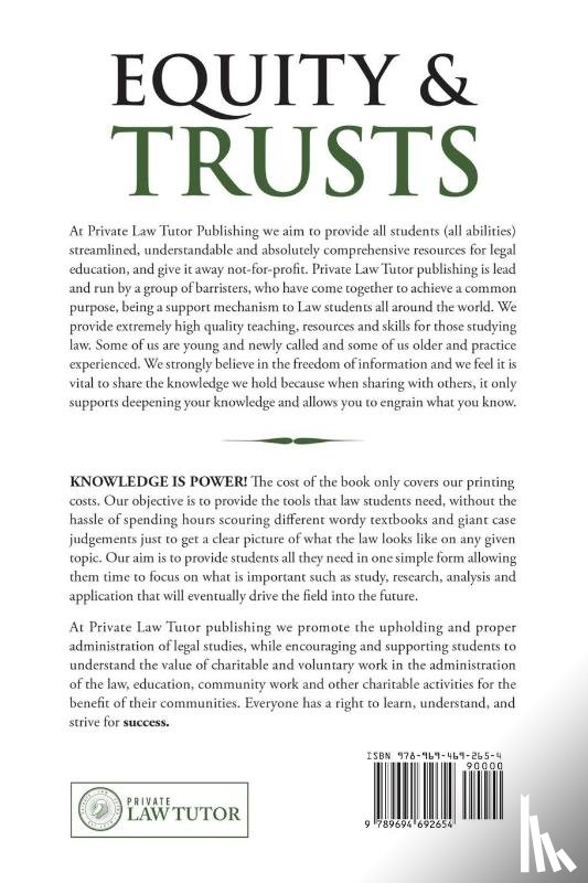 Private Law Tutor Publishing - Equity & Trusts