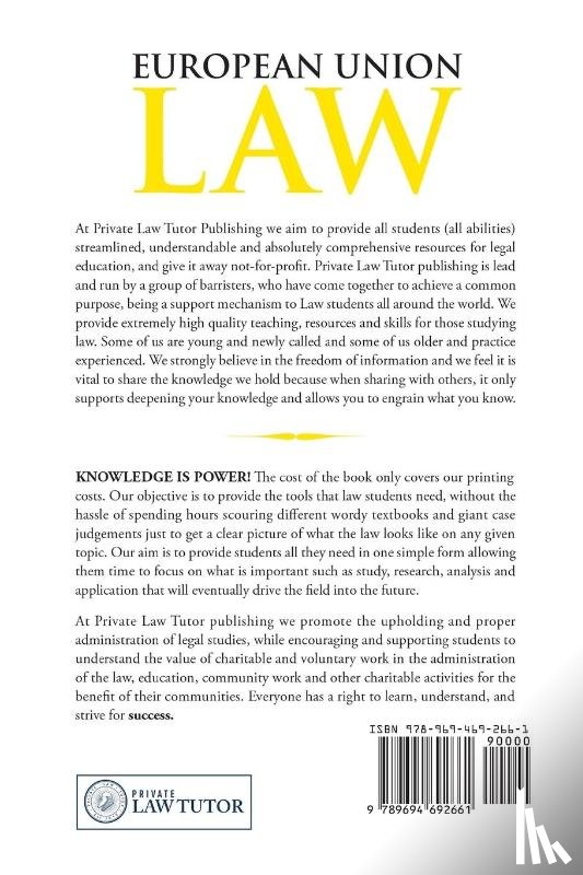 Private Law Tutor Publishing - European Union Law