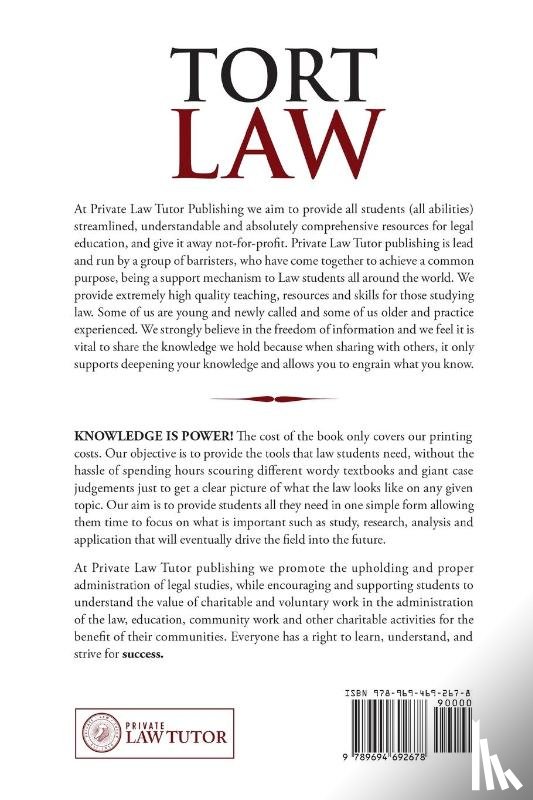 Private Law Tutor Publishing - Tort Law