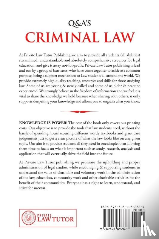 Private Law Tutor Publishing - Criminal Law