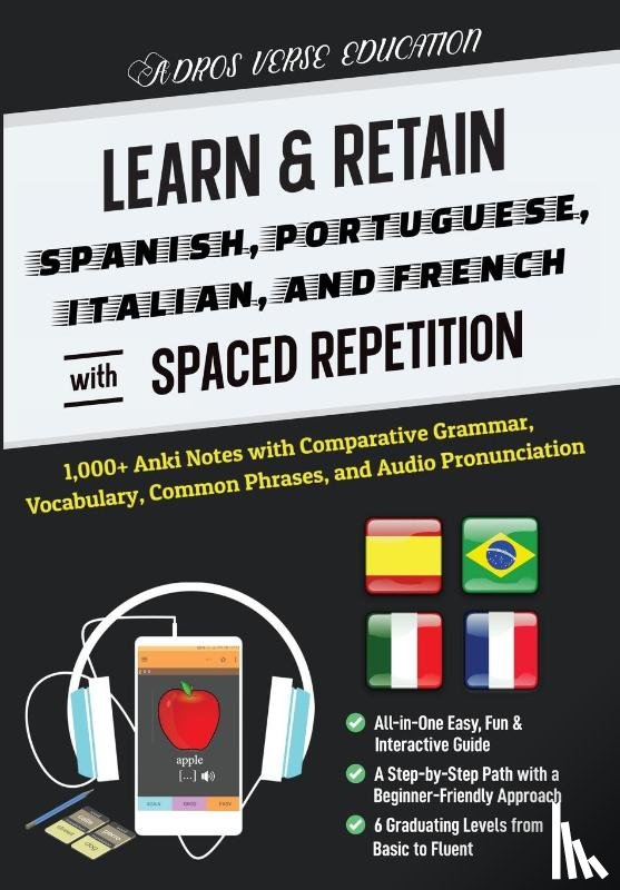 Adros Verse Education S. R. L. - Learn & Retain Spanish, Portuguese, Italian, and French with Spaced Repetition