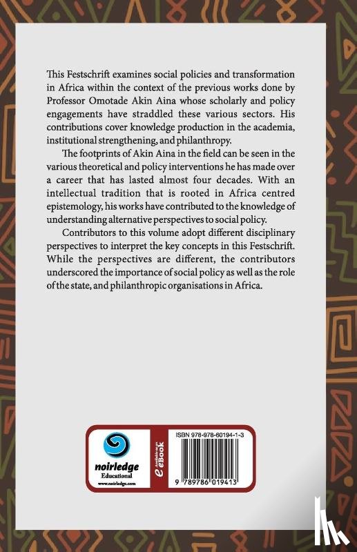  - Social Policy and Transformation in Africa