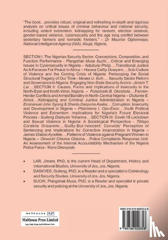 Plangshak, Suchi - Criminal Justice Security Governance and Democracy in Nigeria