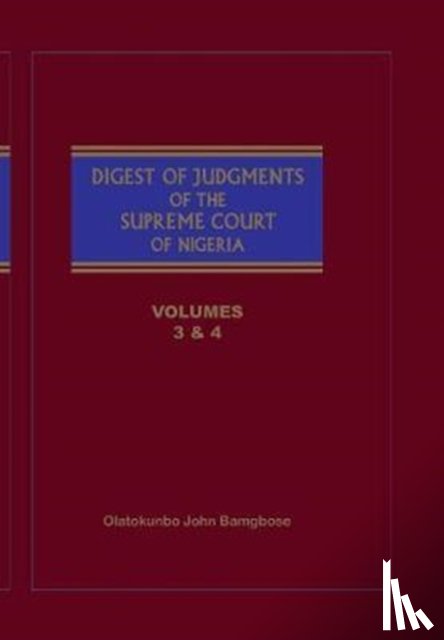 Bamgbose, Olatokunbo John - The Digest of Judgments of the Supreme Court of Nigeria
