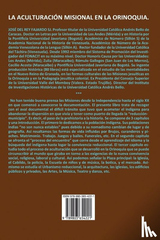 del Rey Fajardo Sj, Josej - La Aculturacion Misional En La Orinoquia