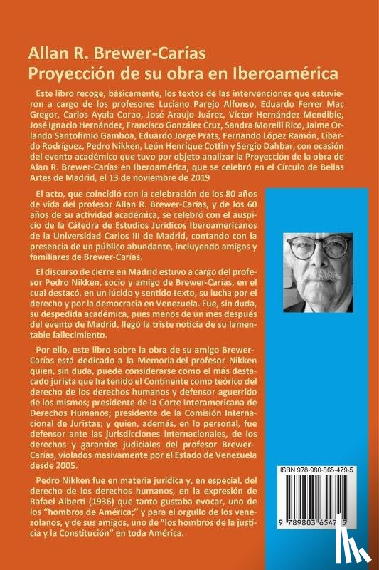  - ALLAN R. BREWER-CARIAS. Proyeccion de su Obra en Iberoamerica