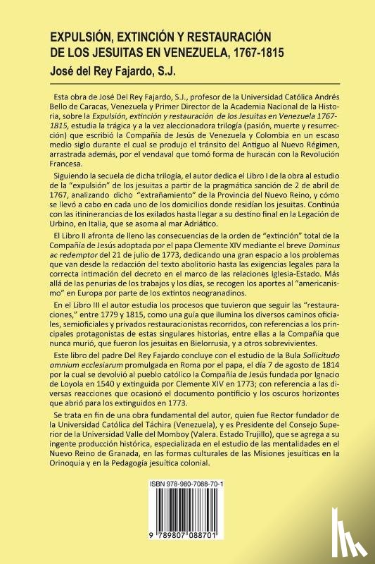 del Rey Fajardo, S J - Expulsion, Extincion Y Restauracion de Los Jesuitas En Venezuela, 1767-1815