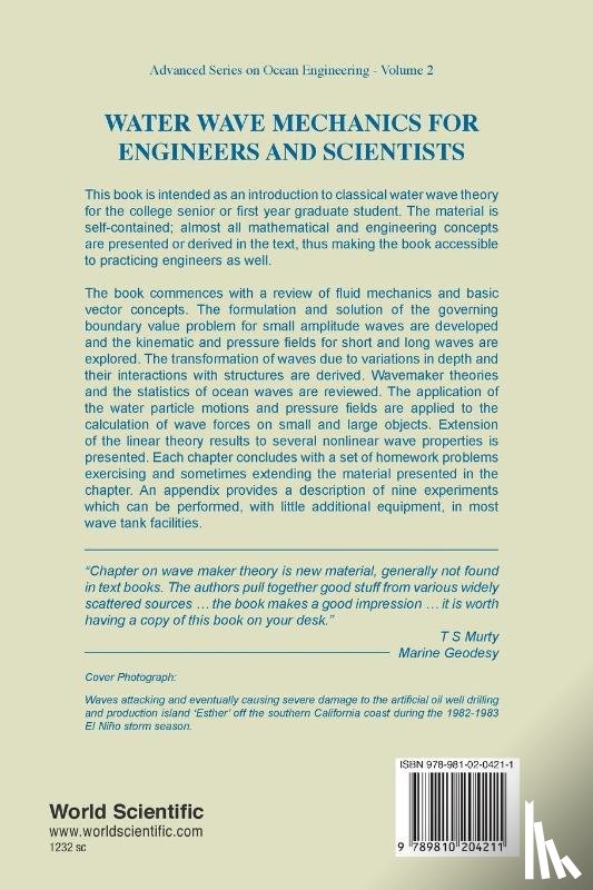 Dean, Robert G (Univ Of Florida, Dalrymple, Robert A (Johns Hopkins Univ - Water Wave Mechanics For Engineers And Scientists