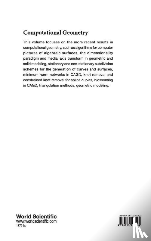 A (Univ Torino, Italy) Conte, F (Univ Firenze, Italy) Fontanella, I (Univ Bologna, Italy) Galligani, V (Univ Torino, Italy) Demichelis - Computational Geometry - Proceedings Of The Workshop