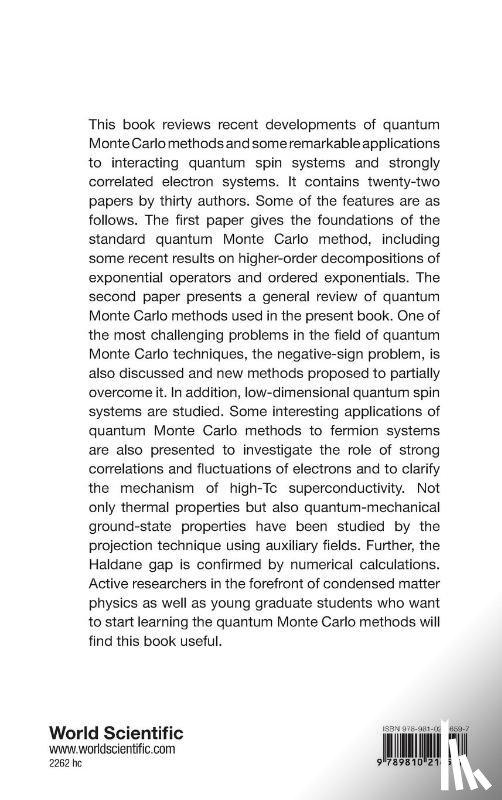  - Quantum Monte Carlo Methods In Condensed Matter Physics