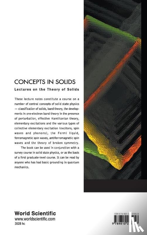 Anderson, Philip W (Princeton Univ - Concepts In Solids: Lectures On The Theory Of Solids