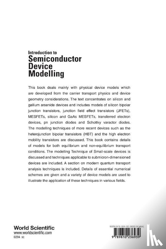 Christopher M. Snowden - Introduction To Semiconductor Device Modelling