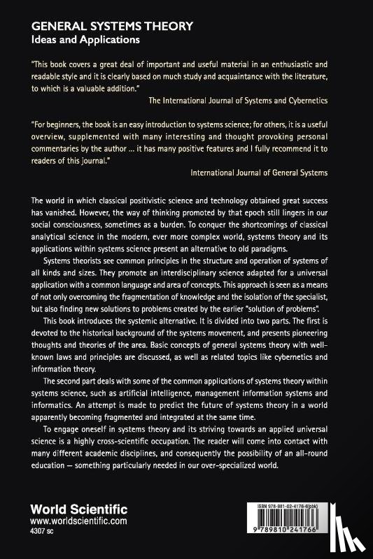 Skyttner, Lars (Univ Of Gavle - General Systems Theory: Ideas And Applications