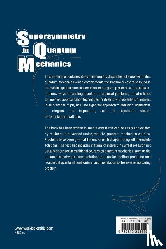 Cooper, Frederick M (Nat'l Science Foundation, Khare, Avinash (Savitribai Phule Pune Univ, Sukhatme, Uday P (Pace Univ - Supersymmetry In Quantum Mechanics