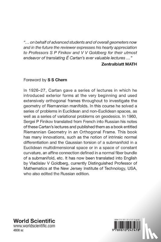 E. Cartan - Riemannian Geometry In An Orthogonal Frame