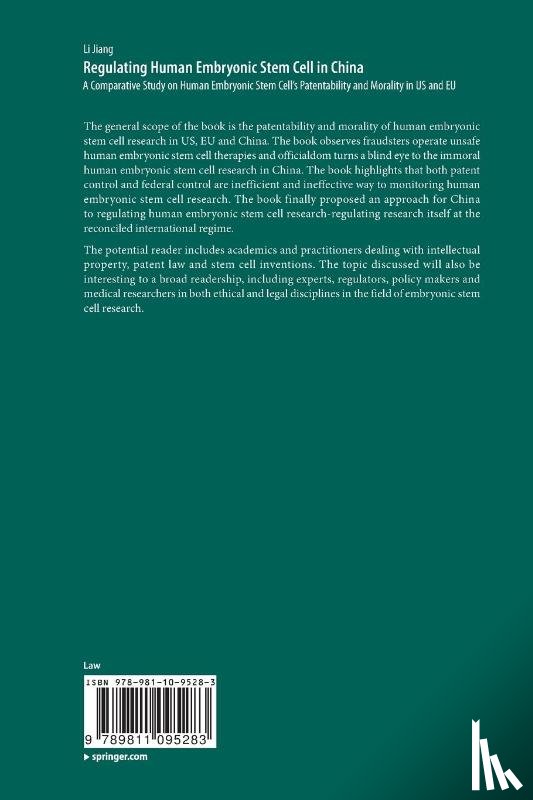 Jiang, Li - Regulating Human Embryonic Stem Cell in China