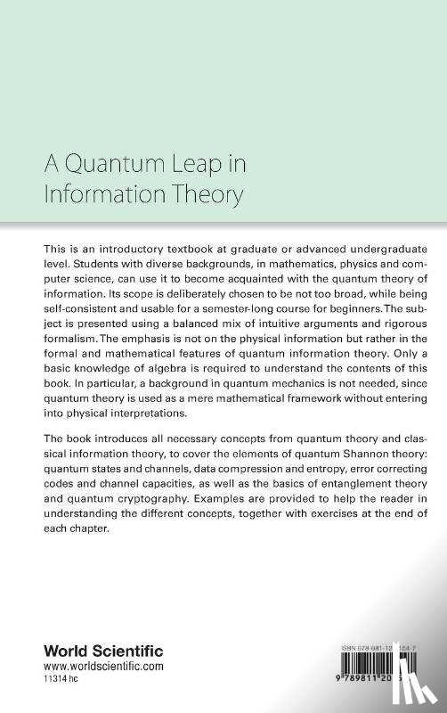 Mancini, Stefano (Univ Of Camerino, Winter, Andreas (Autonomous Univ Of Barcelona - Quantum Leap In Information Theory, A