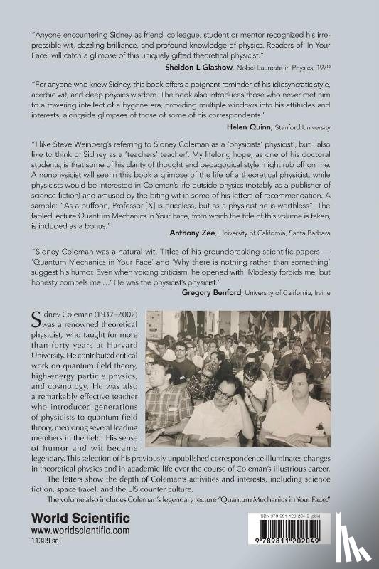  - Theoretical Physics In Your Face: Selected Correspondence Of Sidney Coleman